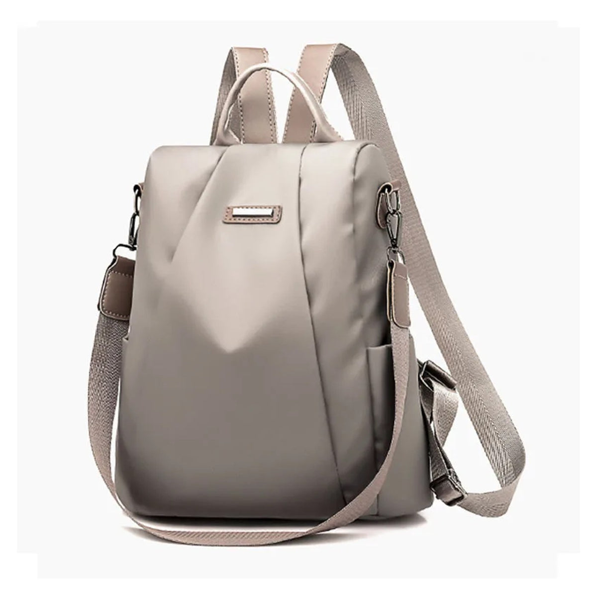 Mochila antirrobo de nailon sin cremalleras a la vista