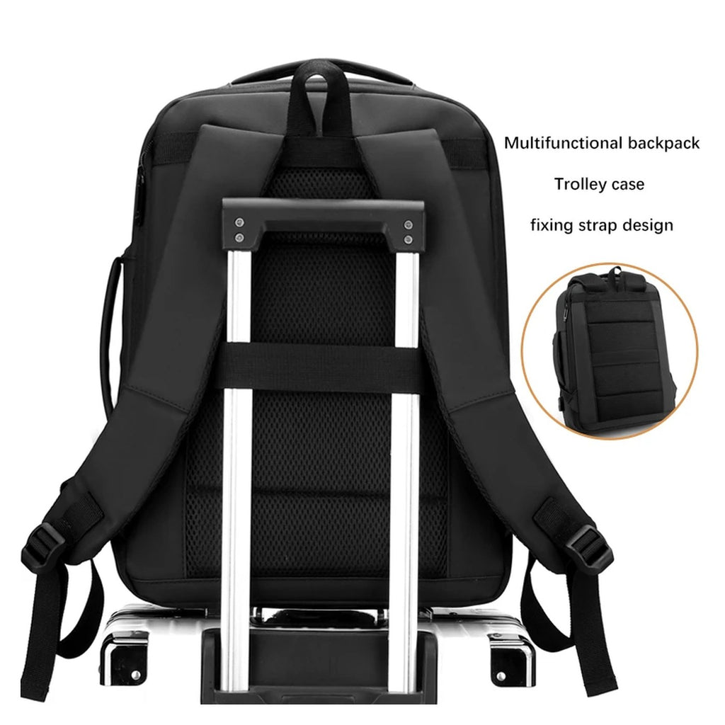 Mochila de negocios expansible con compartimento acolchado interior