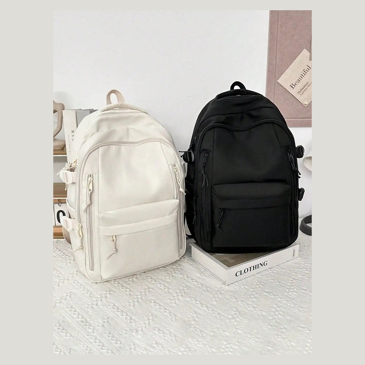 Mochila de nailon multibolsillos para portátil de 15,6"