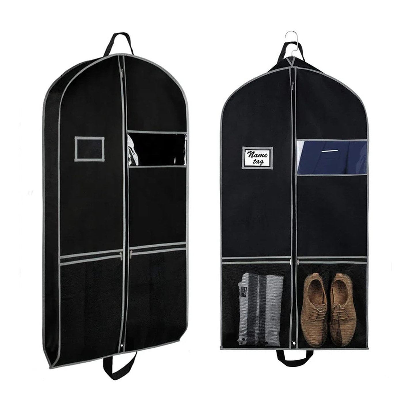 Funda porta-trajes de viaje con bolsillo para calzado