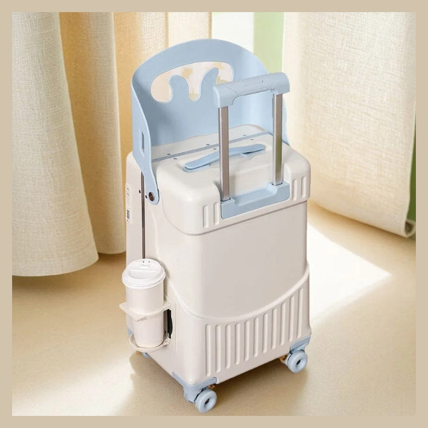 Maleta infantil con asiento y apertura frontal
