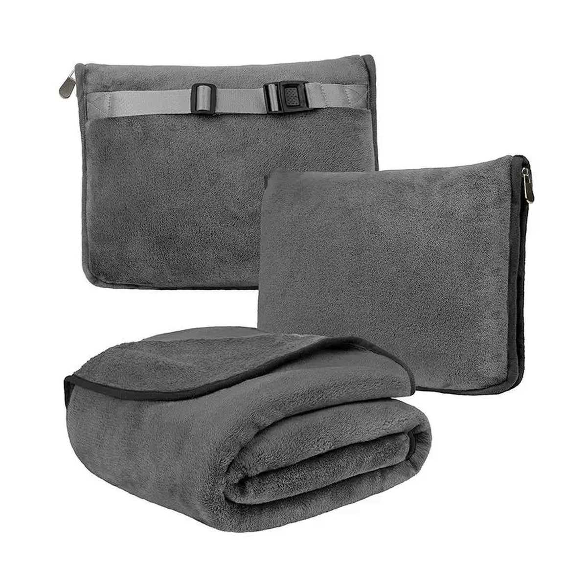 Manta de viaje 2 en 1 con funda que hace de almohada