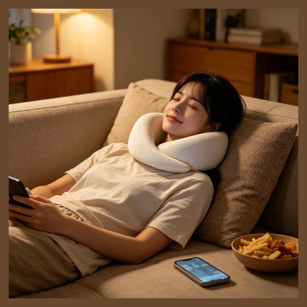 Almohada cervical de espuma viscoelástica con funda lavable