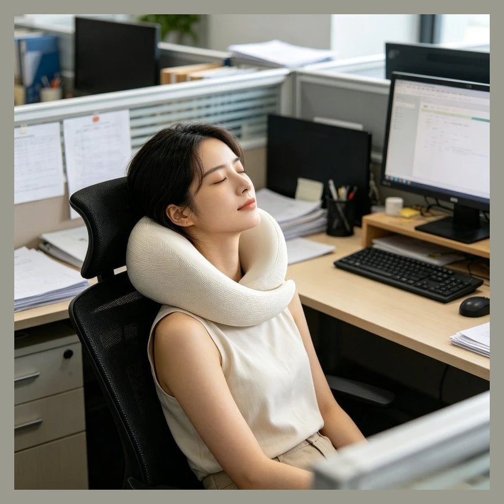 Almohada cervical de espuma viscoelástica con funda lavable