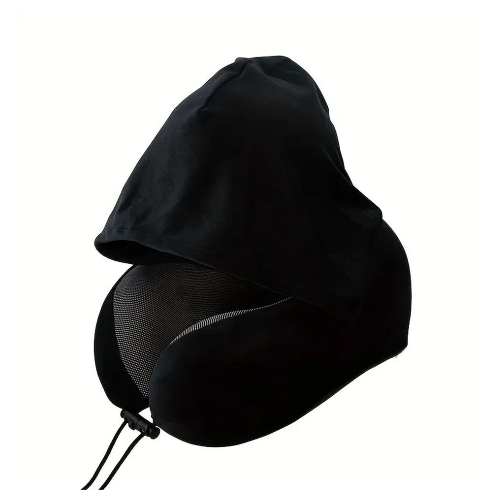Almohada de viaje en U con capucha
